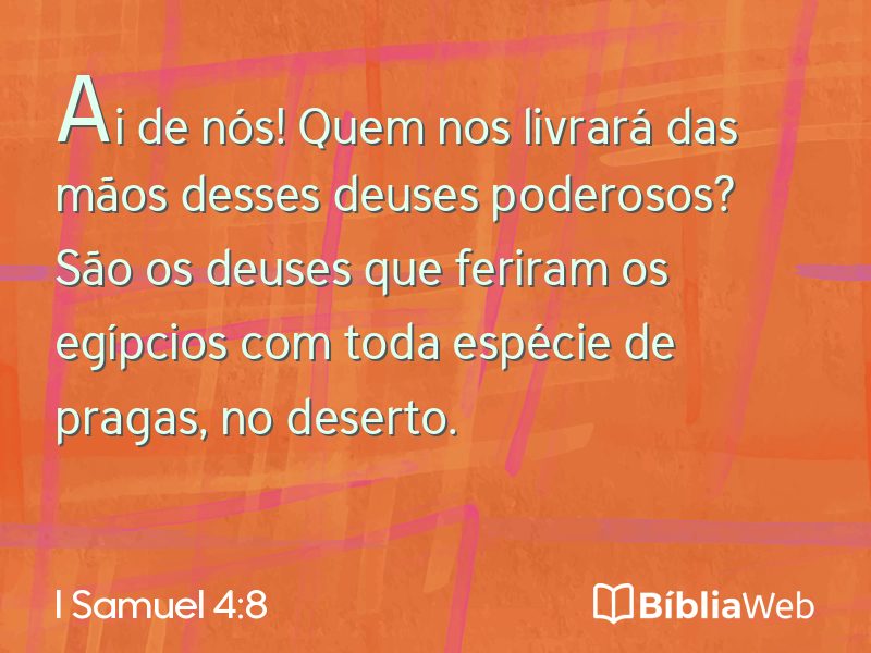 I Samuel 4:8 em imagem para compartilhar