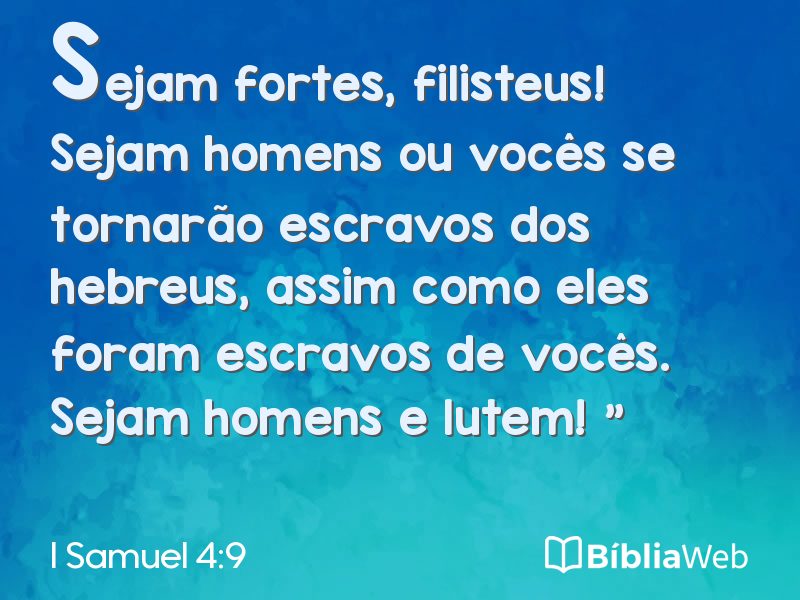I Samuel 4:9 em imagem para compartilhar