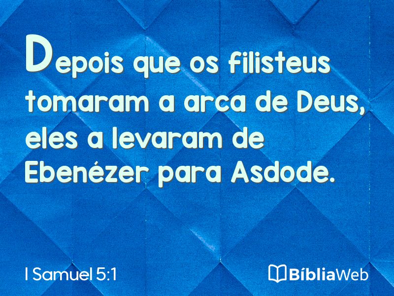 I Samuel 5:1 em imagem para compartilhar