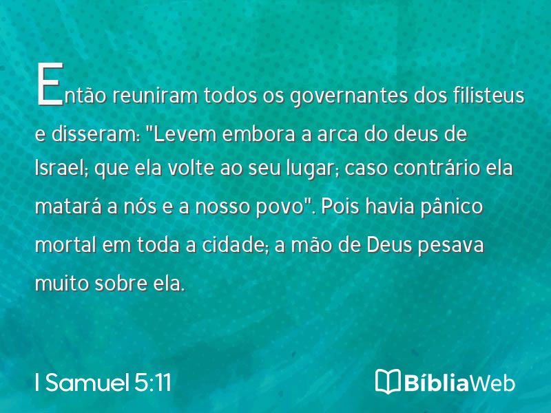 I Samuel 5:11 em imagem para compartilhar