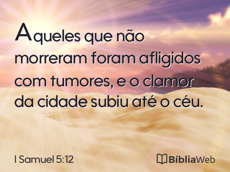 I Samuel 5:12 em imagem para compartilhar