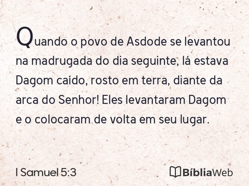 I Samuel 5:3 em imagem para compartilhar