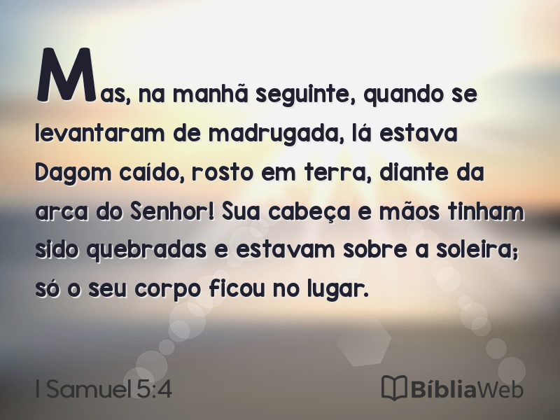 I Samuel 5:4 em imagem para compartilhar