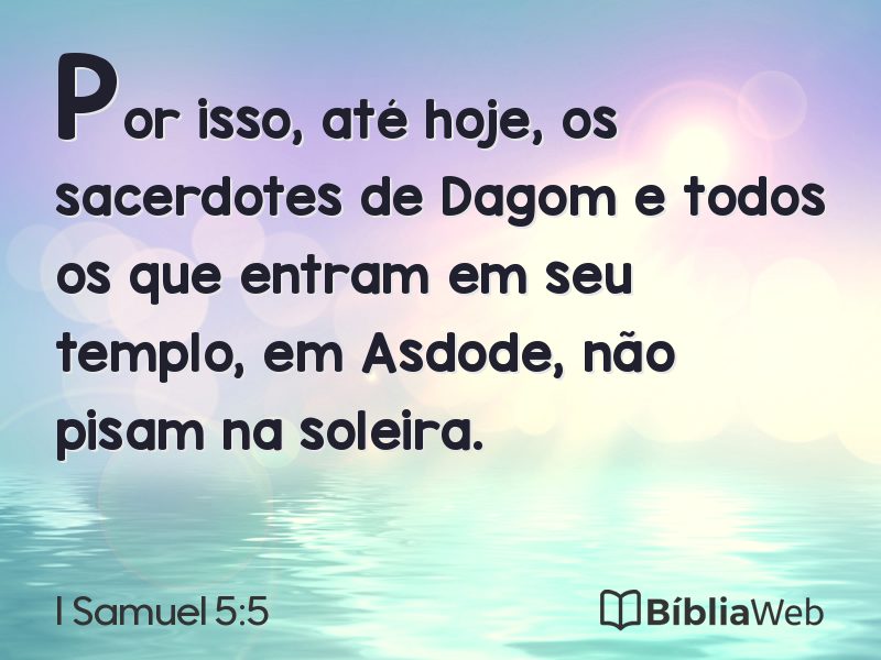 I Samuel 5:5 em imagem para compartilhar