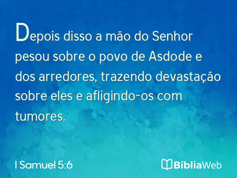 I Samuel 5:6 em imagem para compartilhar