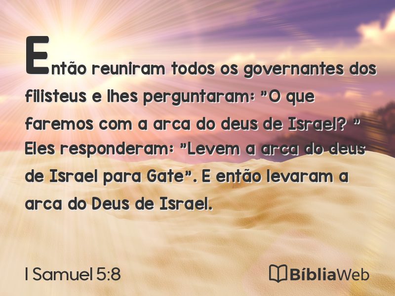 I Samuel 5:8 em imagem para compartilhar