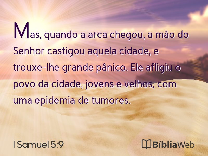 I Samuel 5:9 em imagem para compartilhar