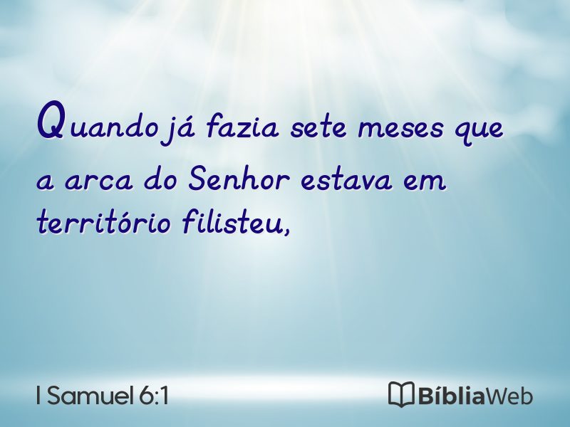 I Samuel 6:1 em imagem para compartilhar