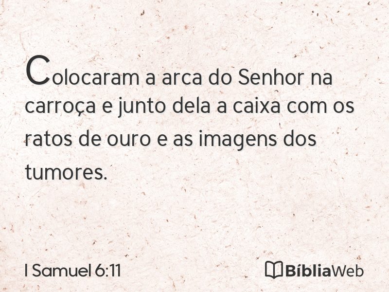 I Samuel 6:11 em imagem para compartilhar