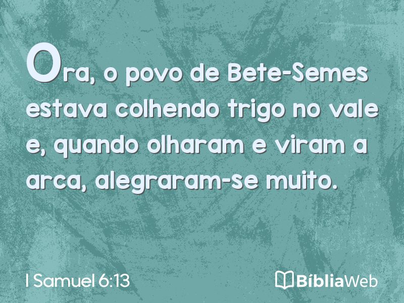 I Samuel 6:13 em imagem para compartilhar