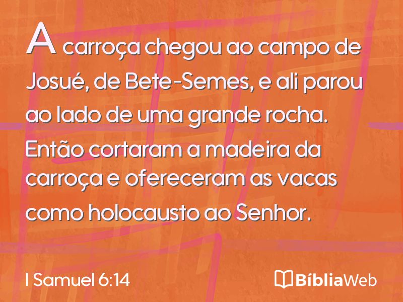I Samuel 6:14 em imagem para compartilhar