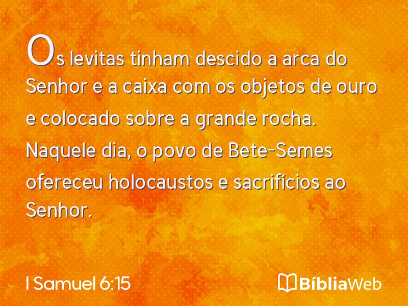I Samuel 6:15 em imagem para compartilhar