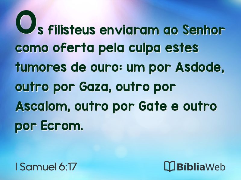 I Samuel 6:17 em imagem para compartilhar