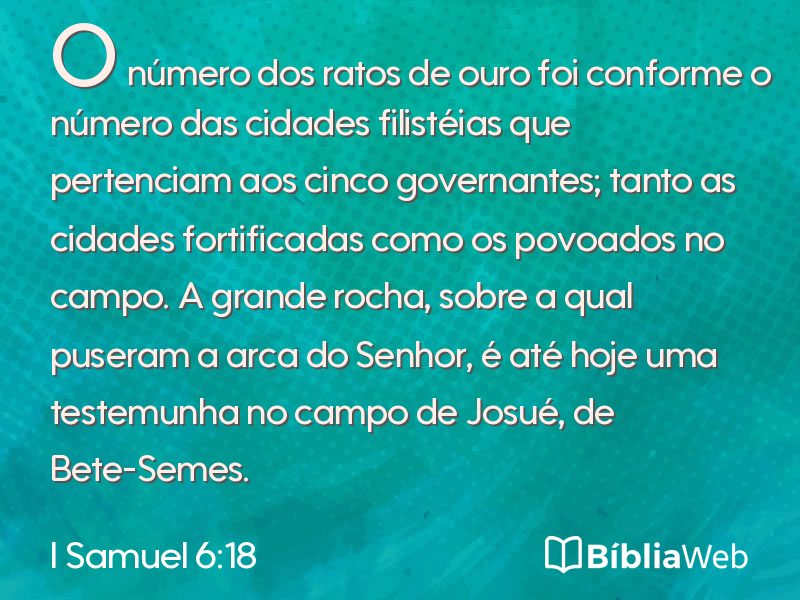I Samuel 6:18 em imagem para compartilhar
