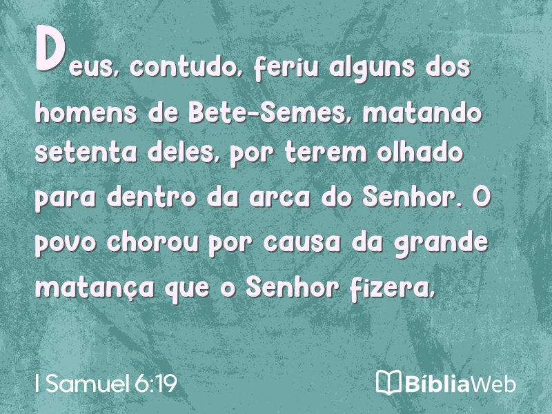 I Samuel 6:19 em imagem para compartilhar