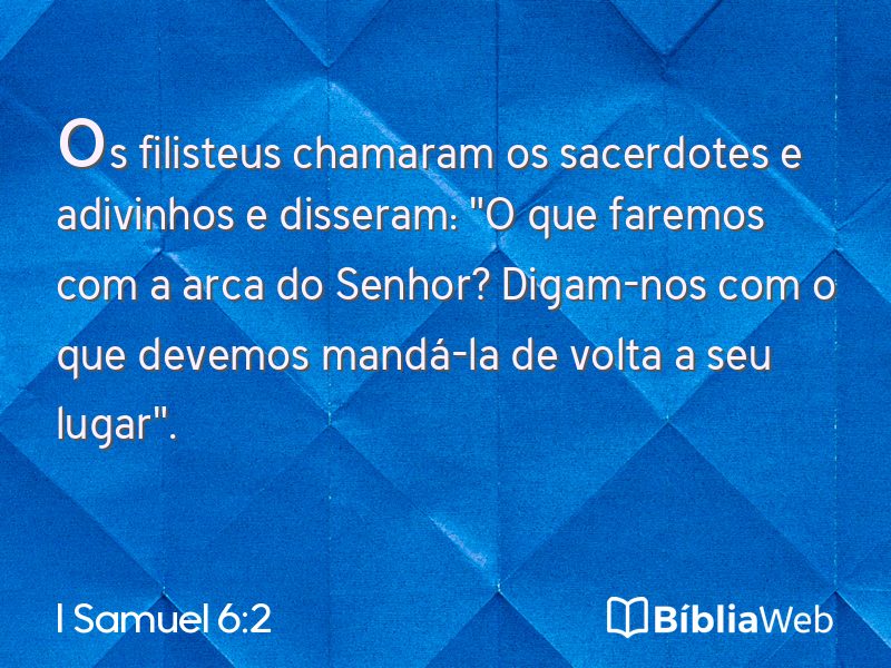 I Samuel 6:2 em imagem para compartilhar