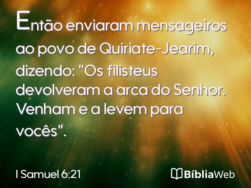 I Samuel 6:21 em imagem para compartilhar