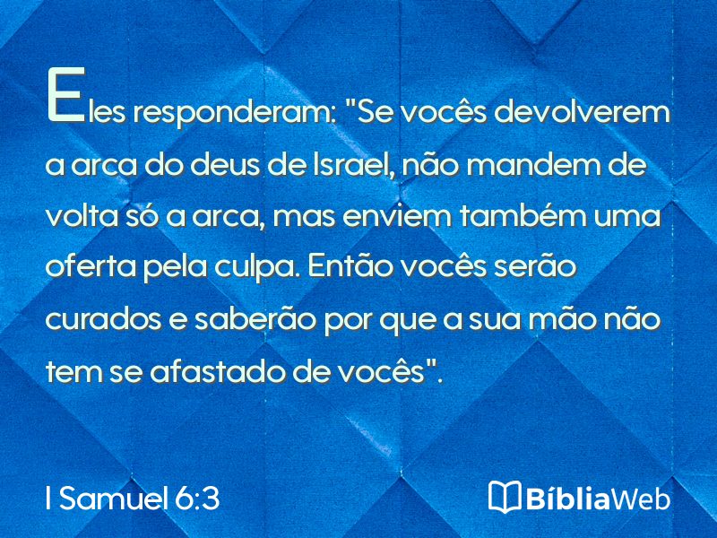I Samuel 6:3 em imagem para compartilhar