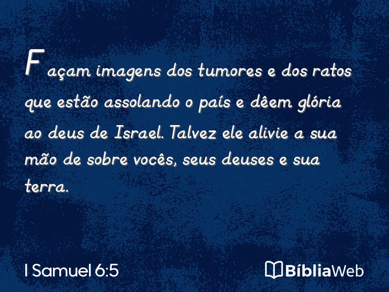 I Samuel 6:5 em imagem para compartilhar