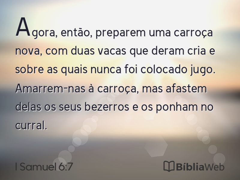 I Samuel 6:7 em imagem para compartilhar