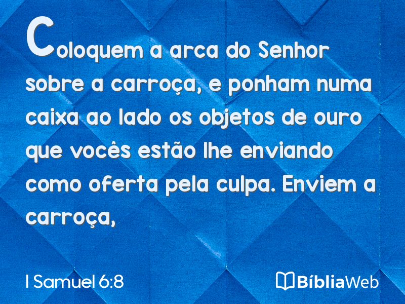I Samuel 6:8 em imagem para compartilhar