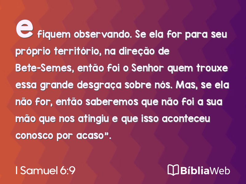 I Samuel 6:9 em imagem para compartilhar