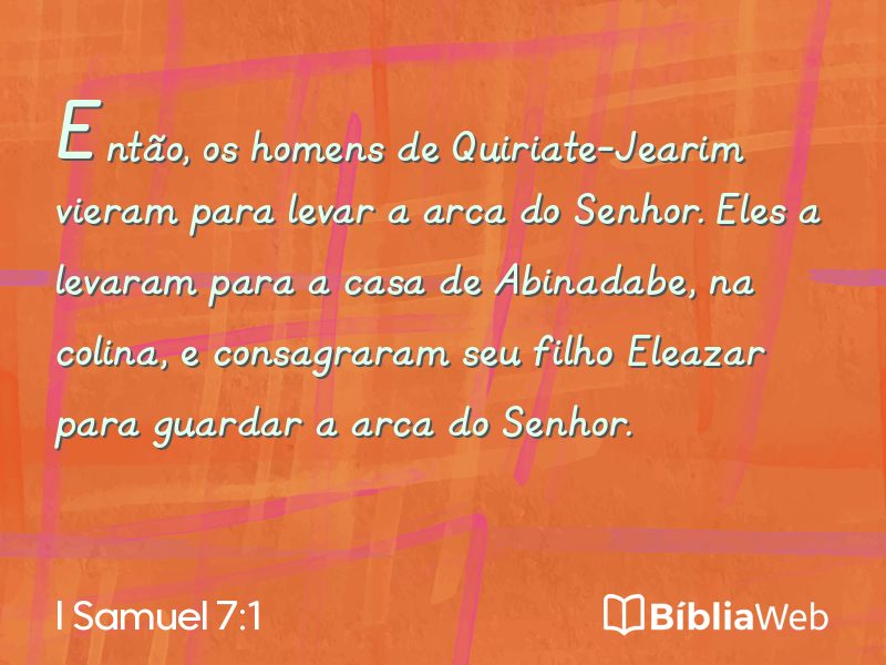 I Samuel 7:1 em imagem para compartilhar