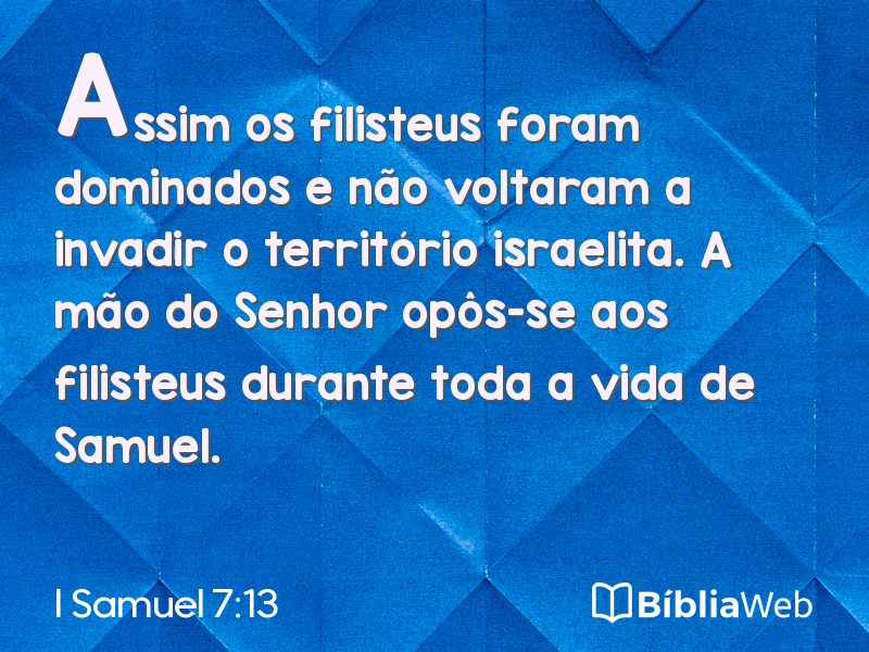 I Samuel 7:13 em imagem para compartilhar