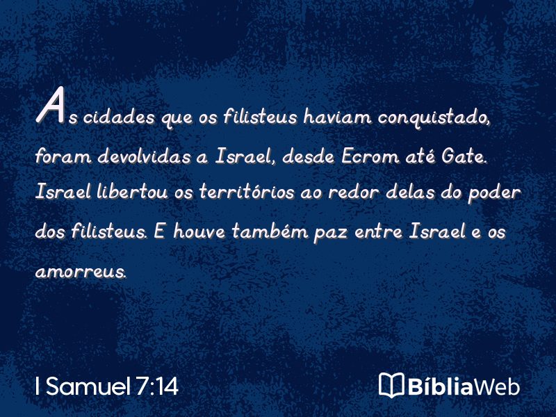 I Samuel 7:14 em imagem para compartilhar