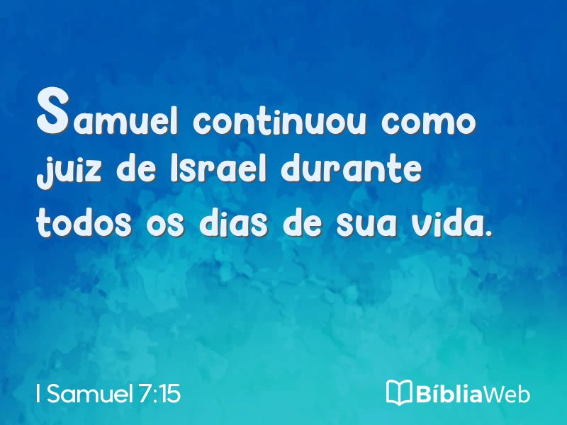 I Samuel 7:15 em imagem para compartilhar