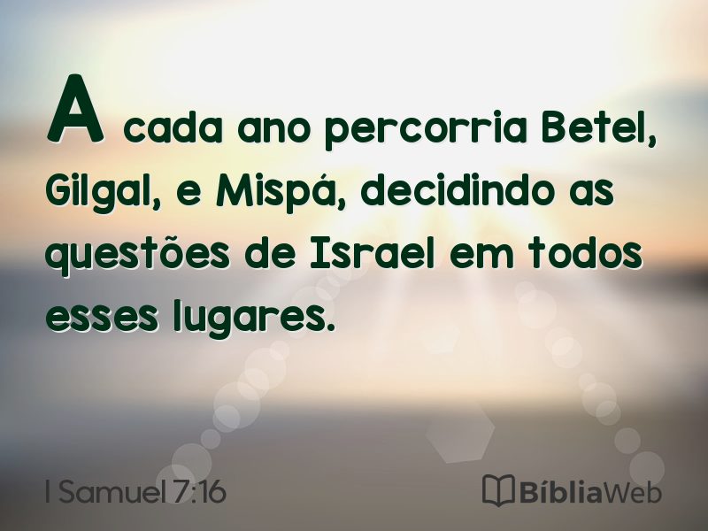 I Samuel 7:16 em imagem para compartilhar