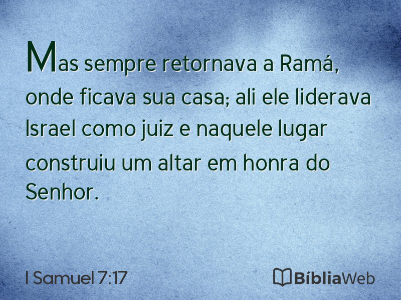 I Samuel 7:17 em imagem para compartilhar