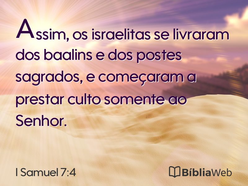 I Samuel 7:4 em imagem para compartilhar