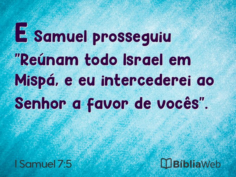 I Samuel 7:5 em imagem para compartilhar