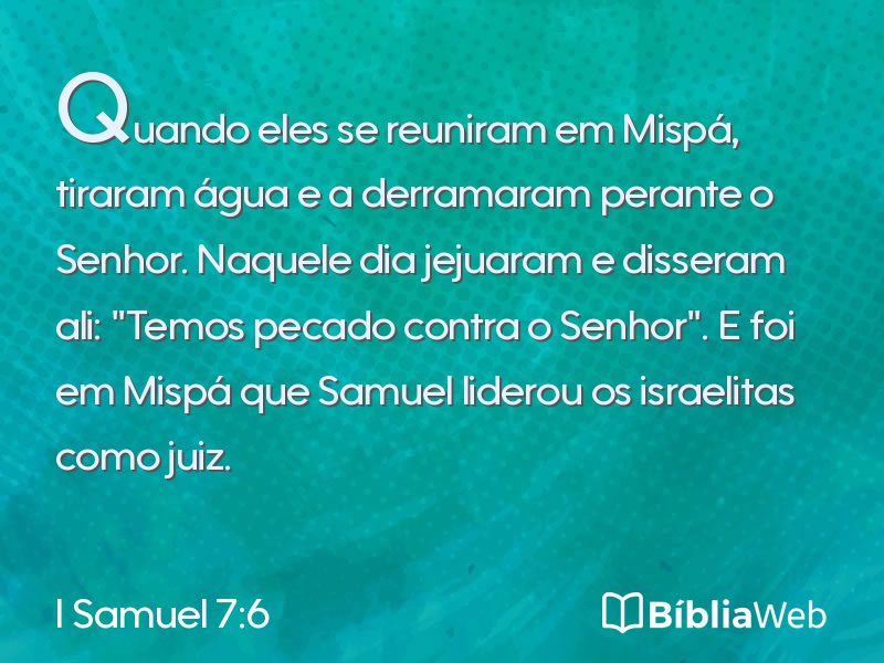 I Samuel 7:6 em imagem para compartilhar