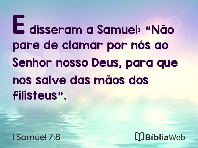 I Samuel 7:8 em imagem para compartilhar