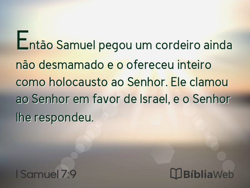 I Samuel 7:9 em imagem para compartilhar