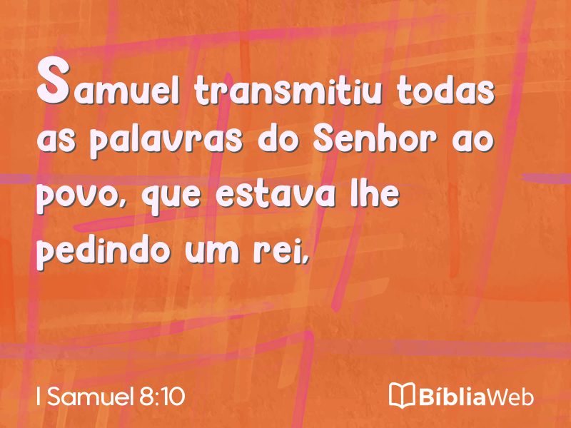 I Samuel 8:10 em imagem para compartilhar