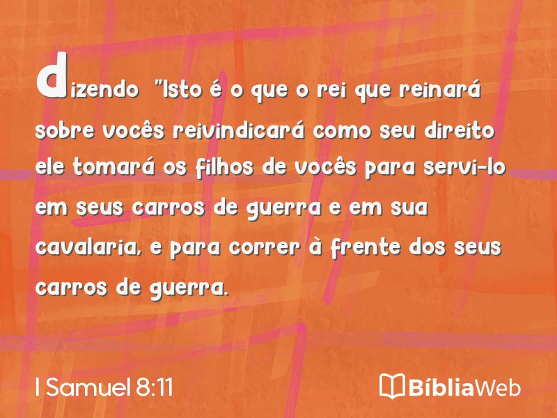 I Samuel 8:11 em imagem para compartilhar