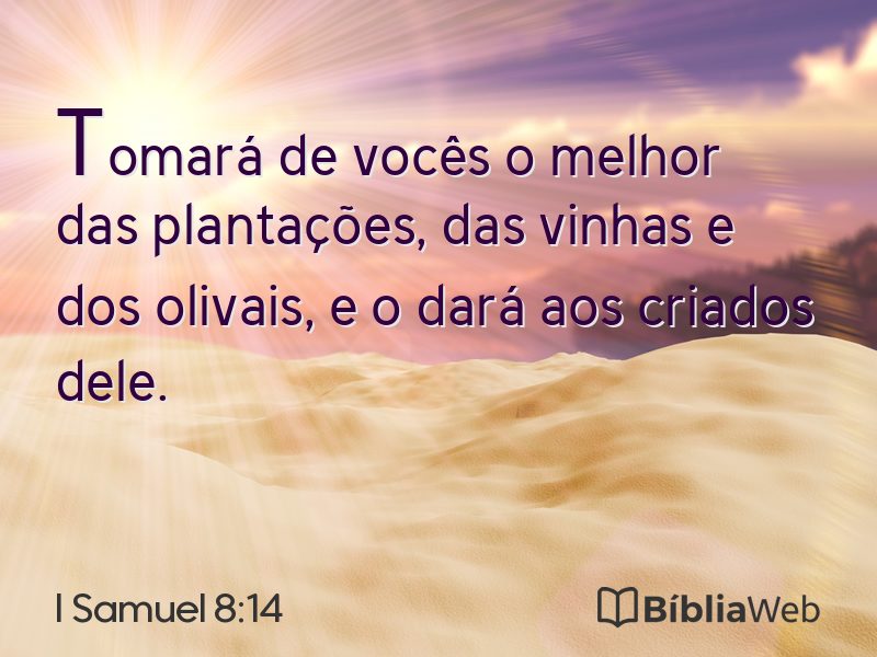 I Samuel 8:14 em imagem para compartilhar