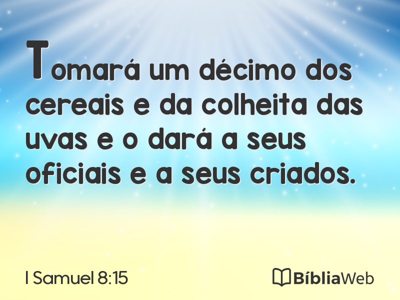 I Samuel 8:15 em imagem para compartilhar