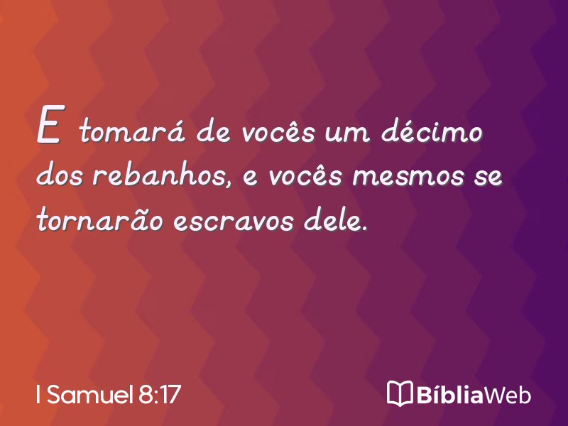 I Samuel 8:17 em imagem para compartilhar