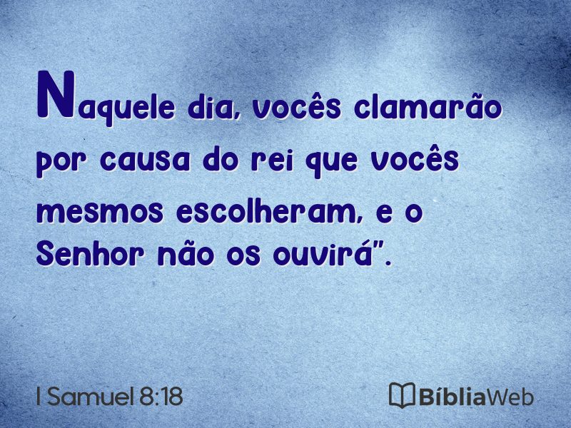 I Samuel 8:18 em imagem para compartilhar
