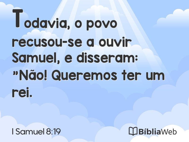 I Samuel 8:19 em imagem para compartilhar