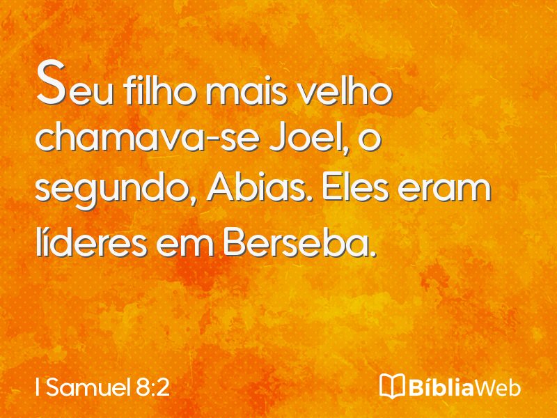I Samuel 8:2 em imagem para compartilhar