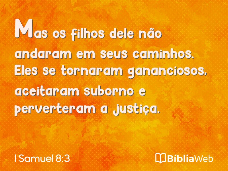 I Samuel 8:3 em imagem para compartilhar