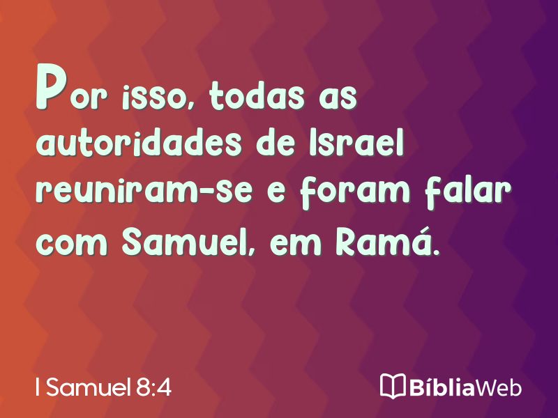 I Samuel 8:4 em imagem para compartilhar
