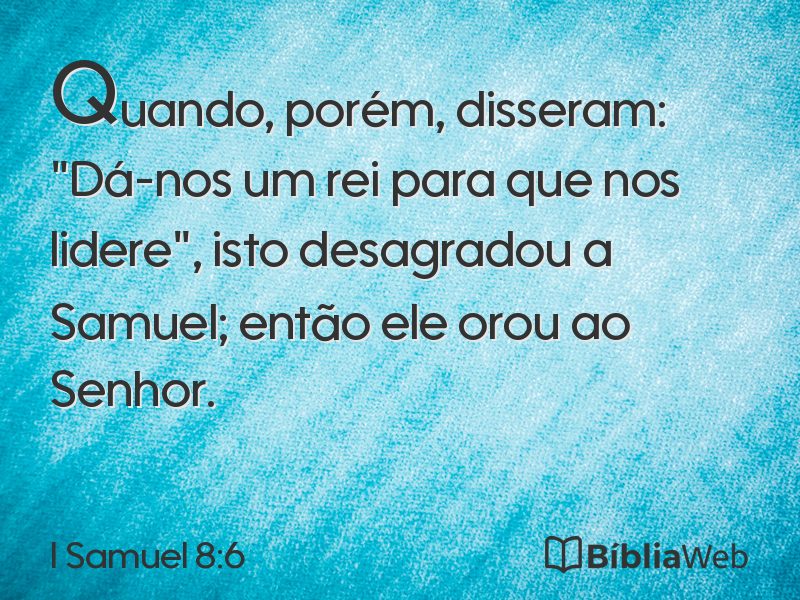 I Samuel 8:6 em imagem para compartilhar