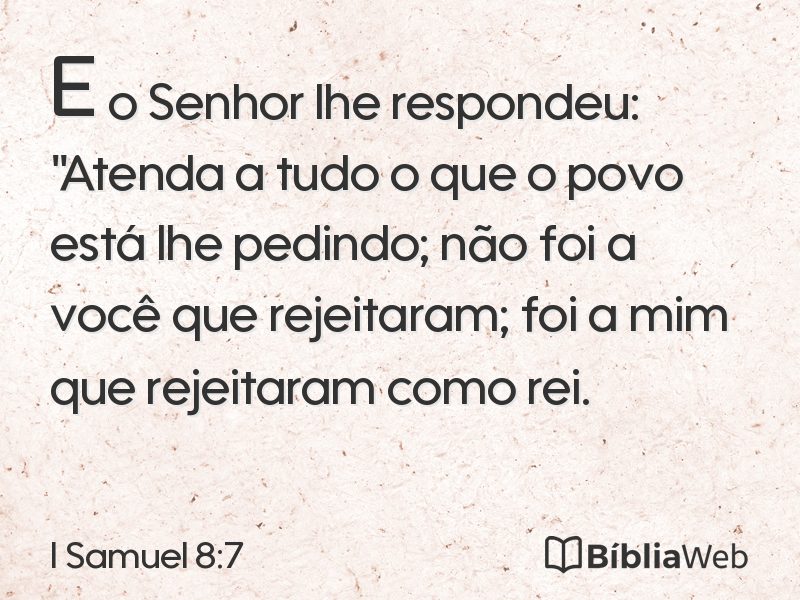 I Samuel 8:7 em imagem para compartilhar