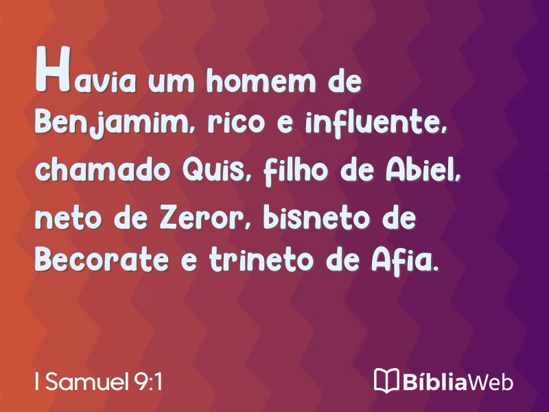 I Samuel 9:1 em imagem para compartilhar